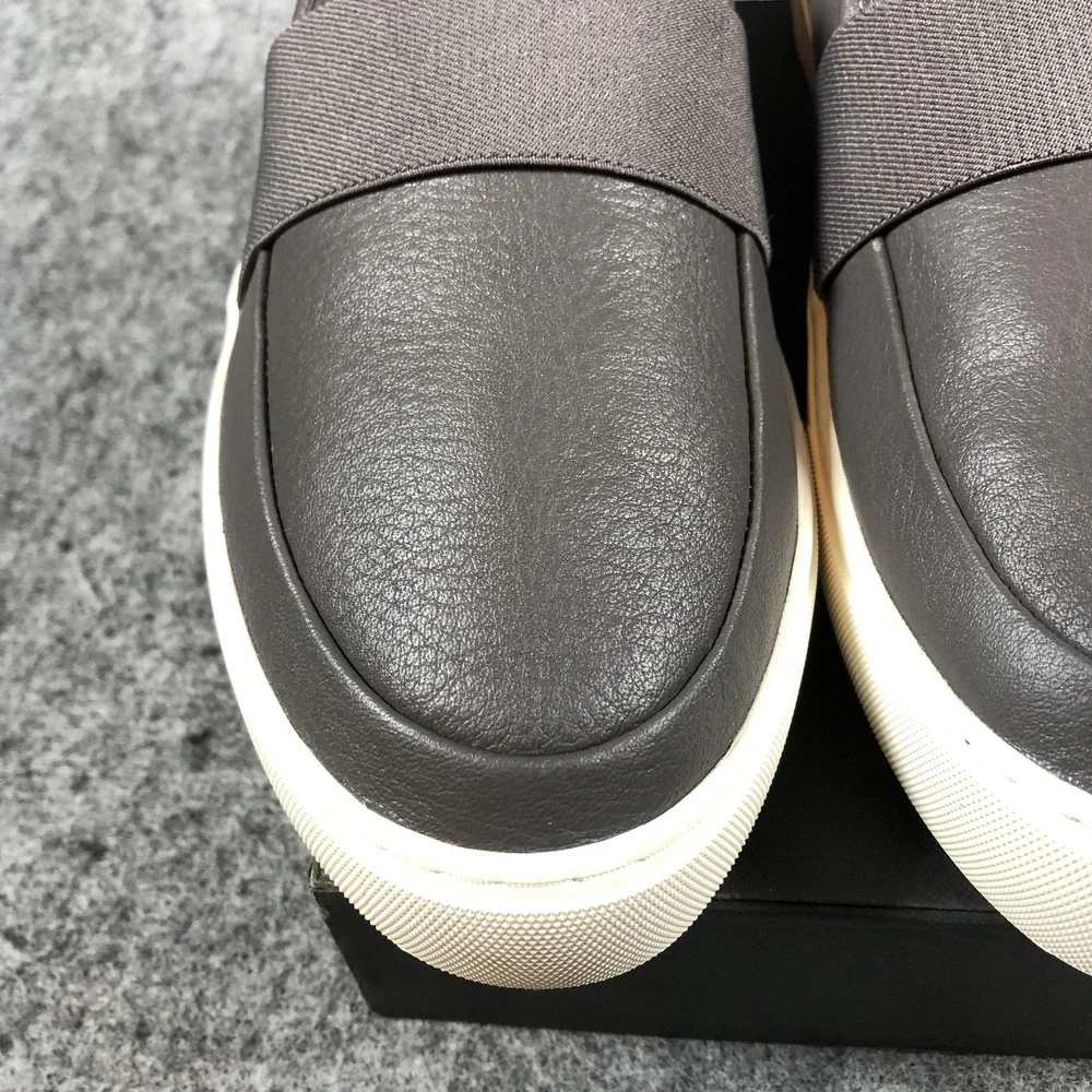 UGG Shoes Womens 12 Gray Leather Slip‎ On Low Top Sneakers Casual 1112415